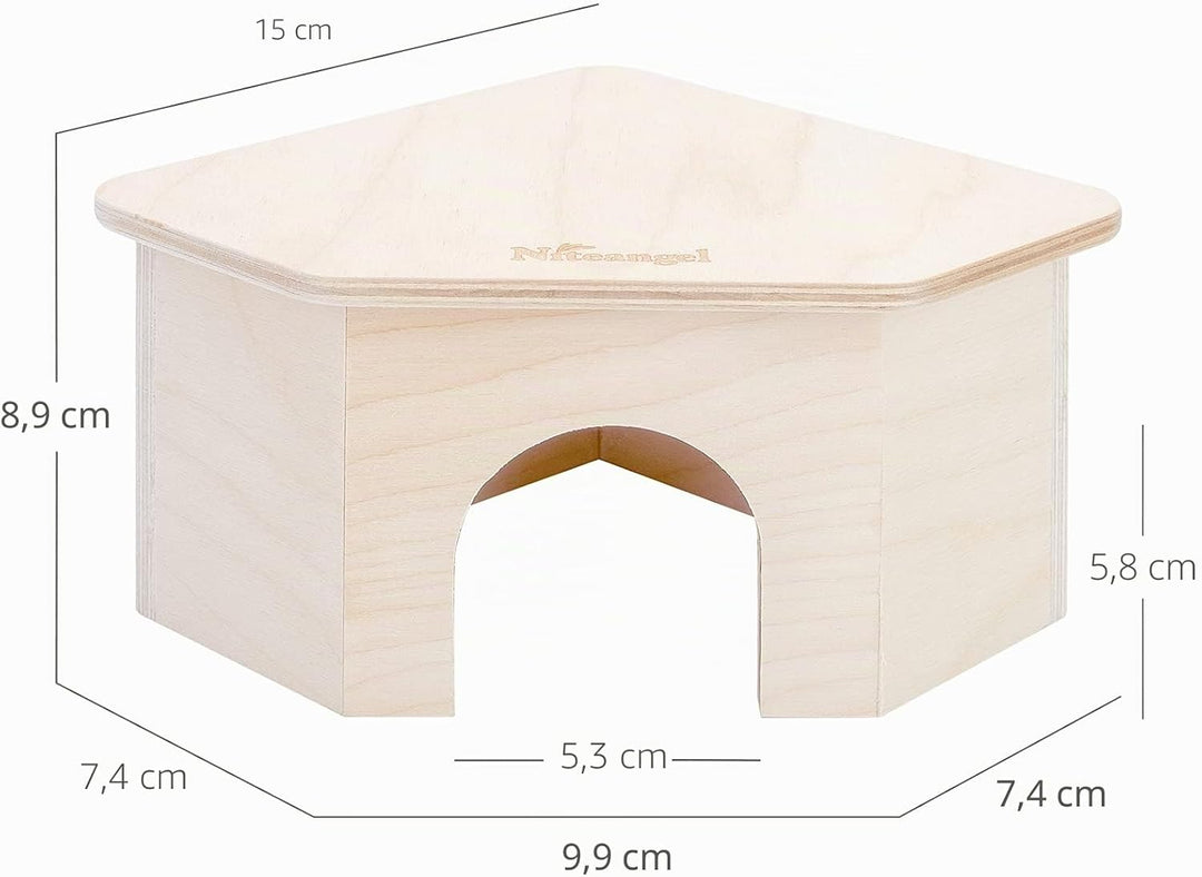 Niteangel Birke Chamber-Maze Hamster Hideout – Kleine Haustiere Wald Haus Lebensräume Dekor für Hams