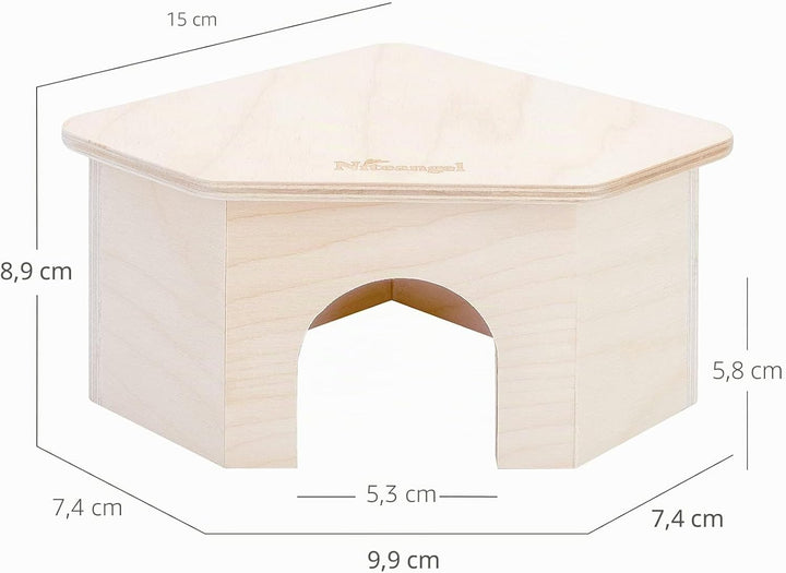 Niteangel Birke Chamber-Maze Hamster Hideout – Kleine Haustiere Wald Haus Lebensräume Dekor für Hams