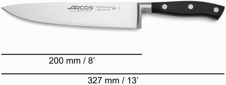 Arcos Küchenmesser-Set: 1 Schälmesser + Santoku + Chefmesser - Set für Köche mit Edelstahlklinge und