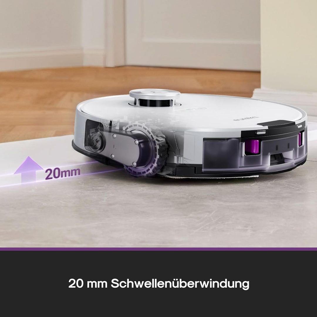 Eureka E20 Evo Plus Saugroboter mit Wischfunktion Absaugstation beutelloser, Saugroboter 10000 Pa, S