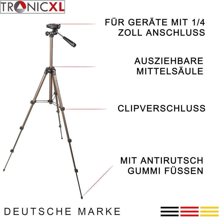 TronicXL Tripod 19P 105cm Stativ Ständer für Mini Video Beamer kompatibel mit Dell M110 M115 HD Anke