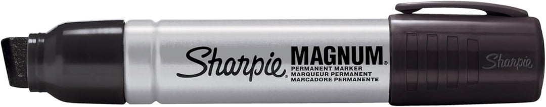 Sharpie Pro Magnum Permanentmarker, Keilspitze, schwarz, 12 Stück Schwarz 12er-Box, Schwarz 12er-Box