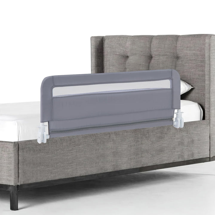 COSTWAY Bettgitter klappbar für Kleinkinder, 100 x 42 cm Bettschutzgitter mit Sicherheitsgurt & abne