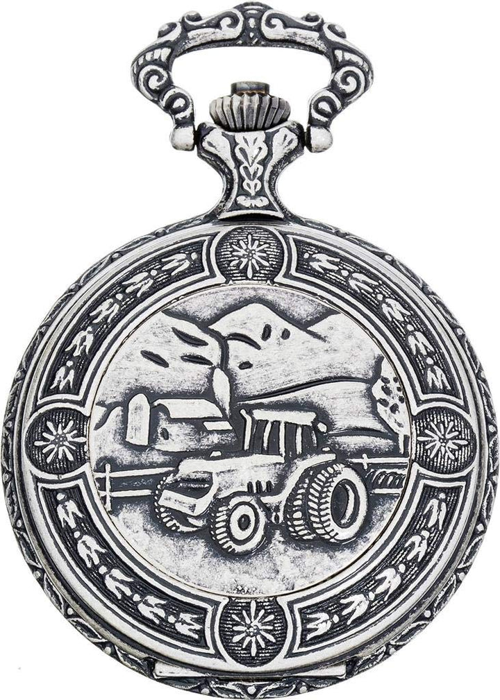 Eichmüller Taschenuhr Trecker/Traktor 8202-08 mit Taschenuhrkette und Etui