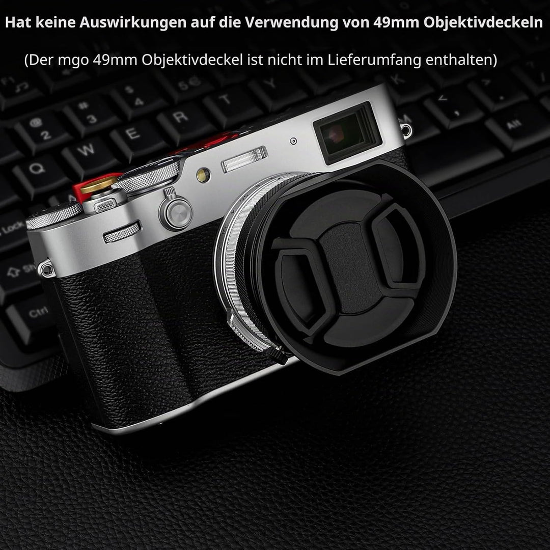 Haoge Gegenlichtblende aus Metall, quadratisch, mit MC UV-Schutzfilter für Fujifilm X100 Serie X100V