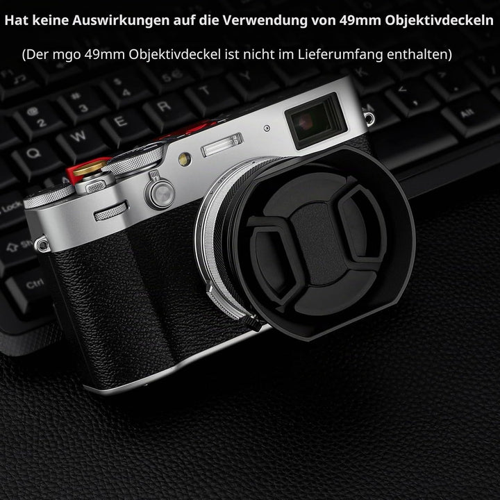 Haoge Gegenlichtblende aus Metall, quadratisch, mit MC UV-Schutzfilter für Fujifilm X100 Serie X100V