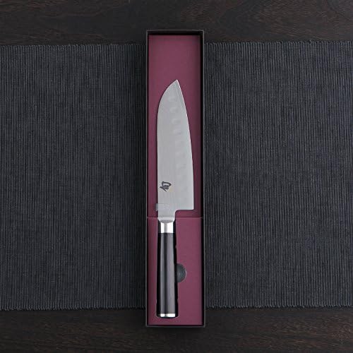 KAI DM0718 Shun Classic Santoku mit Kullenschliff Klinge 18,0 cm, DM-0718 Messer, Mehrfarbig, One si