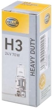 HELLA - Hauptscheinwerfer - 24V - Anbau - Lichtscheibenfarbe: gelb - Stecker: AMP - rechts - 1SA 996