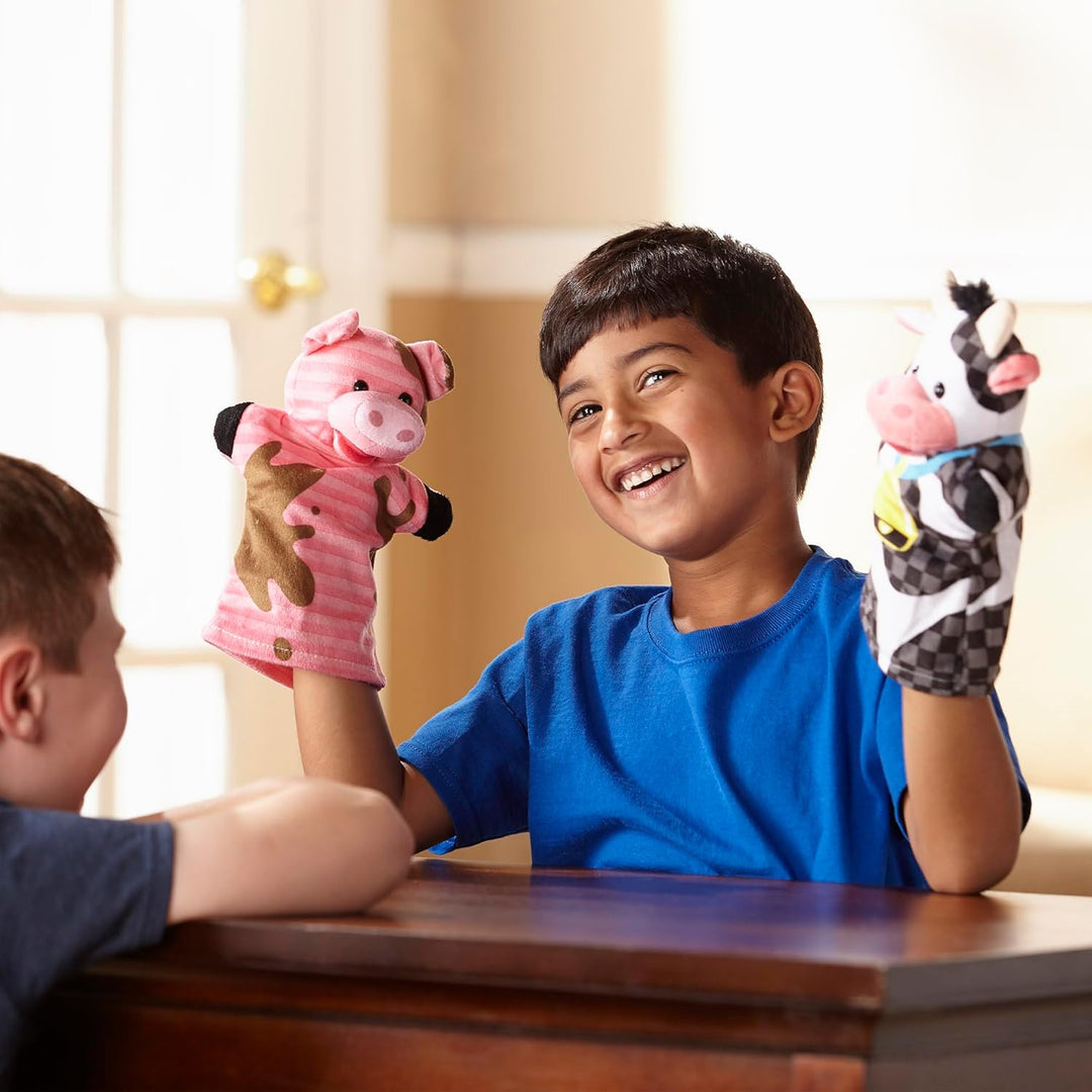 Melissa & Doug Handpuppen Bauernhoffreunde Farm Hands Animal Puppets, Farm Hands Animal Puppets