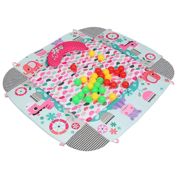 4-in-1 Baby Spieldecke Laufstall, Spielbogen, Bällebad Spielmatte mit Spielbogen Abnehmbarem,Neugebo