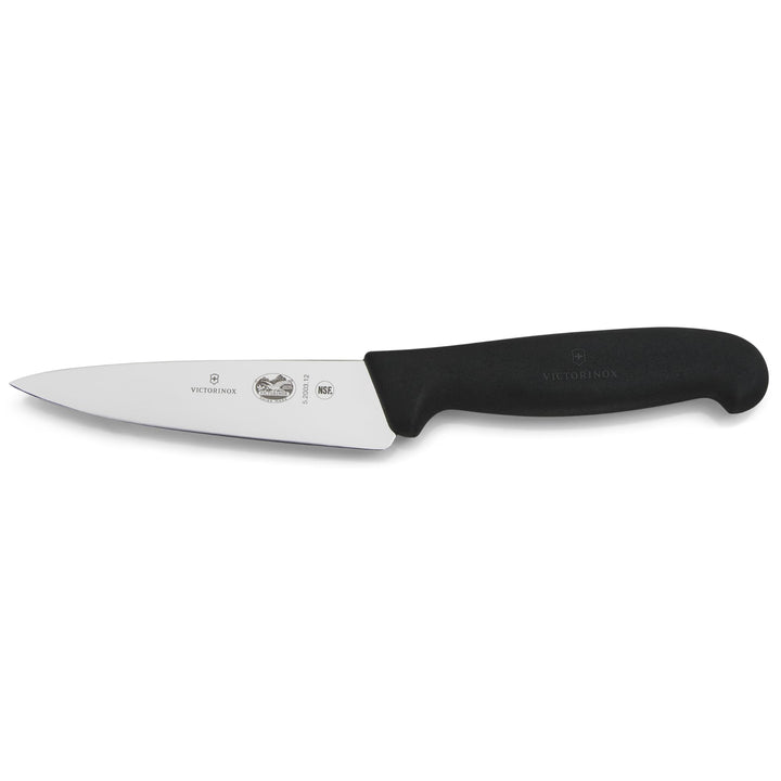 Victorinox Fibrox Kochmesser, Kleines Universalmesser für Obst und Gemüse, 12 cm, Gerade Klinge, Sch