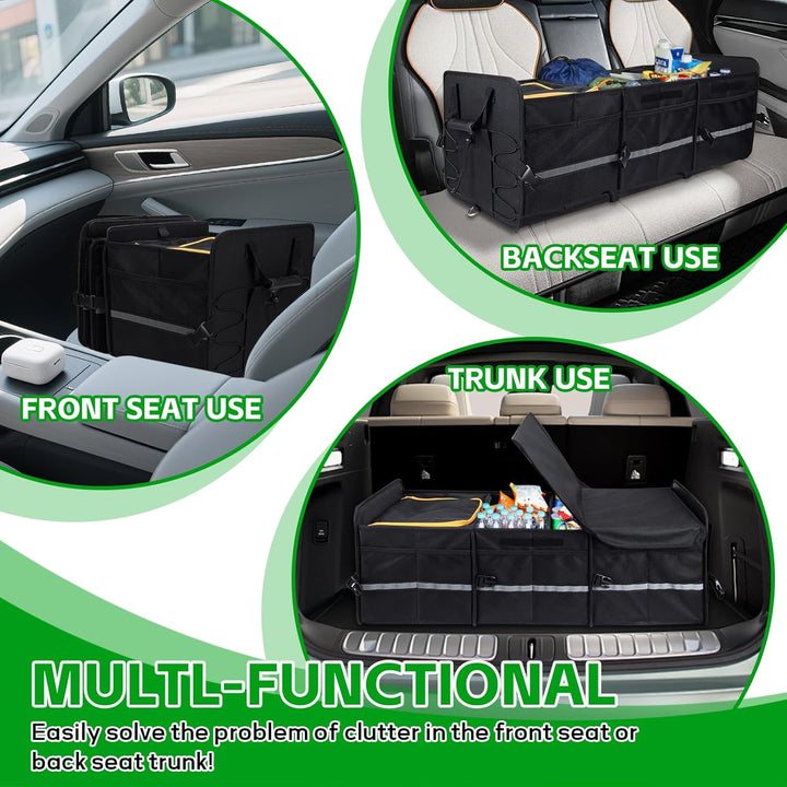 Kofferraum Organizer, Kofferraumtasche mit Kühltasche, Faltbarer Auto Kofferraum Organizer Box mit m