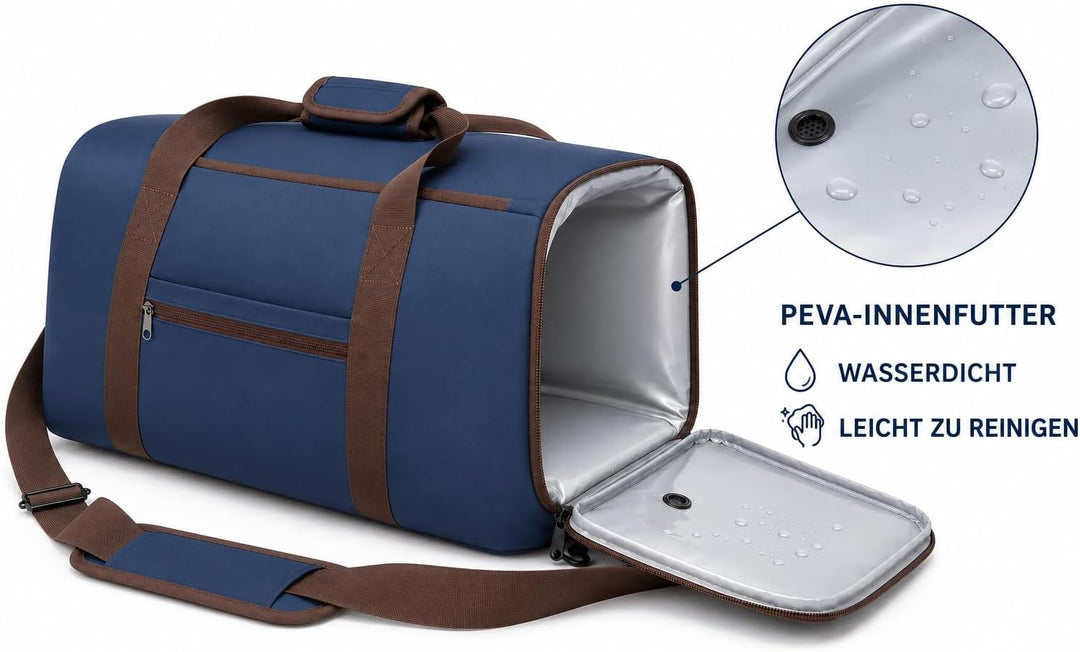 Zedelmaier Reisetasche Handgepäck 900D Sporttasche Herren Damen | Weekender Herren| Blau Schwimmtasc