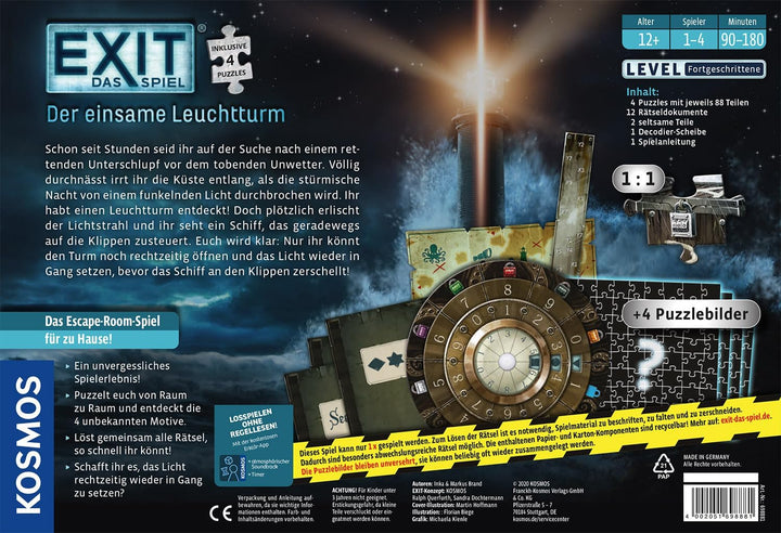 KOSMOS 698881 EXIT® - Das Spiel + Puzzle - Der einsame Leuchtturm, Level: Fortgeschrittene, Escape R