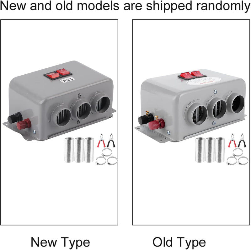 12V Autoheizung Autoheizlüfter 3-Loch 600W-800W Winter Schnelles Heizen Wärmer Frostentfernung Geräu