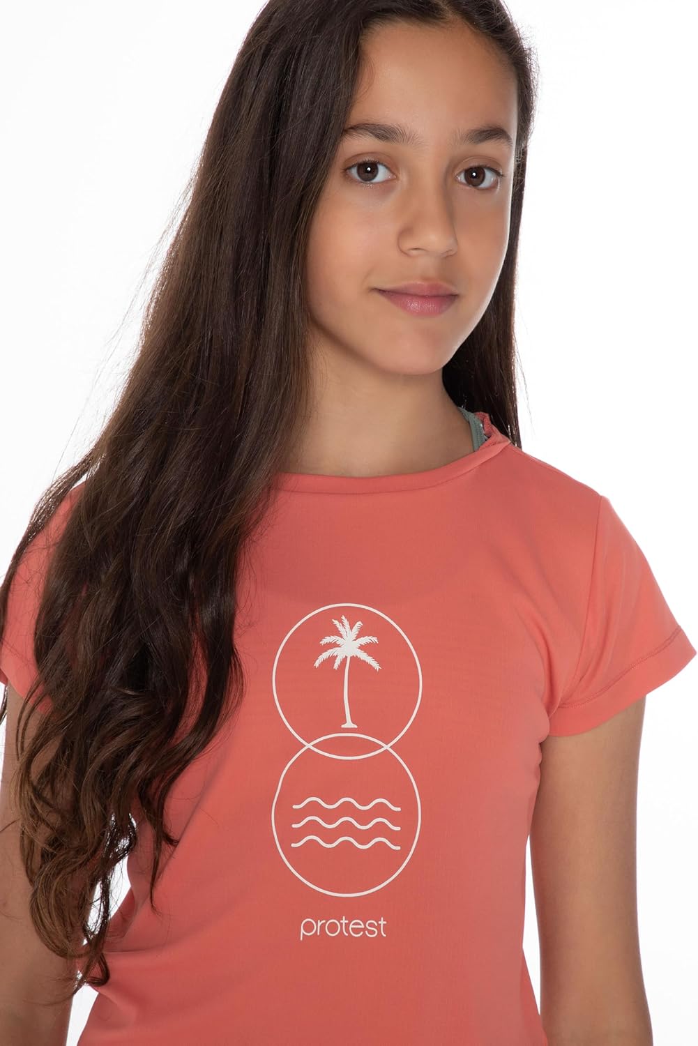 Protest Mädchen Rashguard Short Sleeve PRTAMELIA JR Cottagerust 152