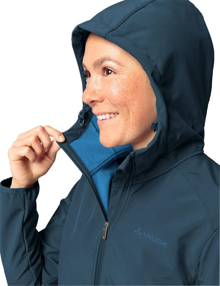 VAUDE Damen Women's Moena Softshell Parka Jacke 34 dark sea, 34 dark sea