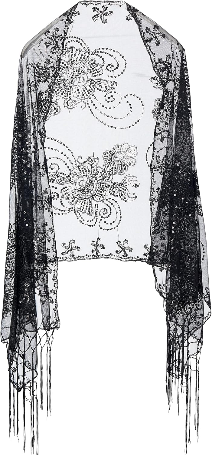 BABEYOND Damen Pashmina-Schal Einheitsgrösse Z-schwarz, Einheitsgröße Z-schwarz