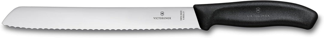 Victorinox, Swiss Classic, Profi Brotmesser, Extra Scharfe Klinge, Wellenschliff, 21 cm, Robuster Ku