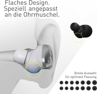 Technics EAH-AZ80E-K kabellose Ohrhörer mit Noise Cancelling, Multipoint Bluetooth 3 Geräte, bequeme