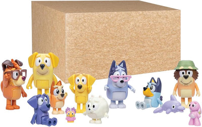 BlueY-Superfan-Spielset; 12 Figuren (5–6,3 cm) Bingo mit flehendem Gesichtsausdruck; Chattermax; Wel