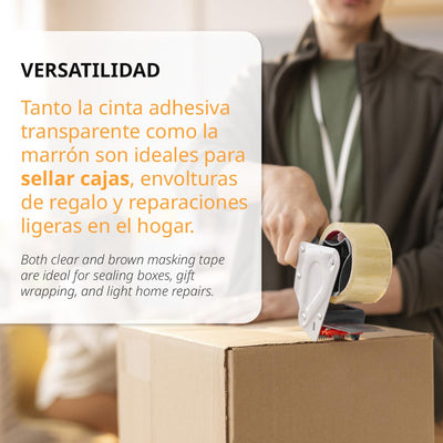 OFITURIA Klebeband, ideales Paketklebeband für das Verpacken von Kartons, Versand und Umzüge, Rolle