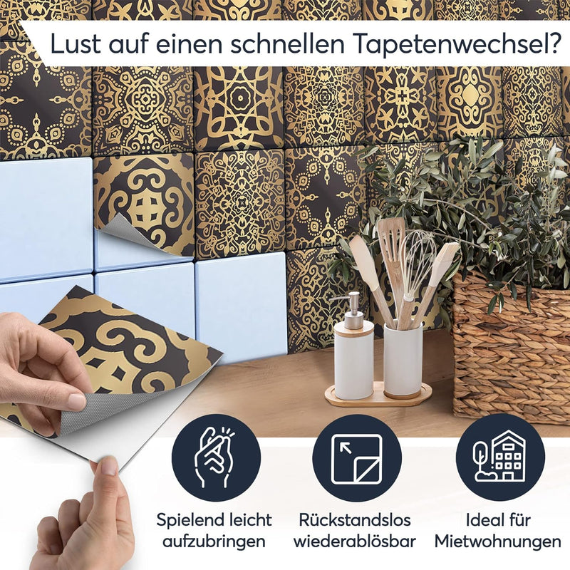 CREATISTO Mosaik Klebefliesen Stickerfliesen Fliesenfolie - Aufkleber Folie für Fliesen I Stickerfli