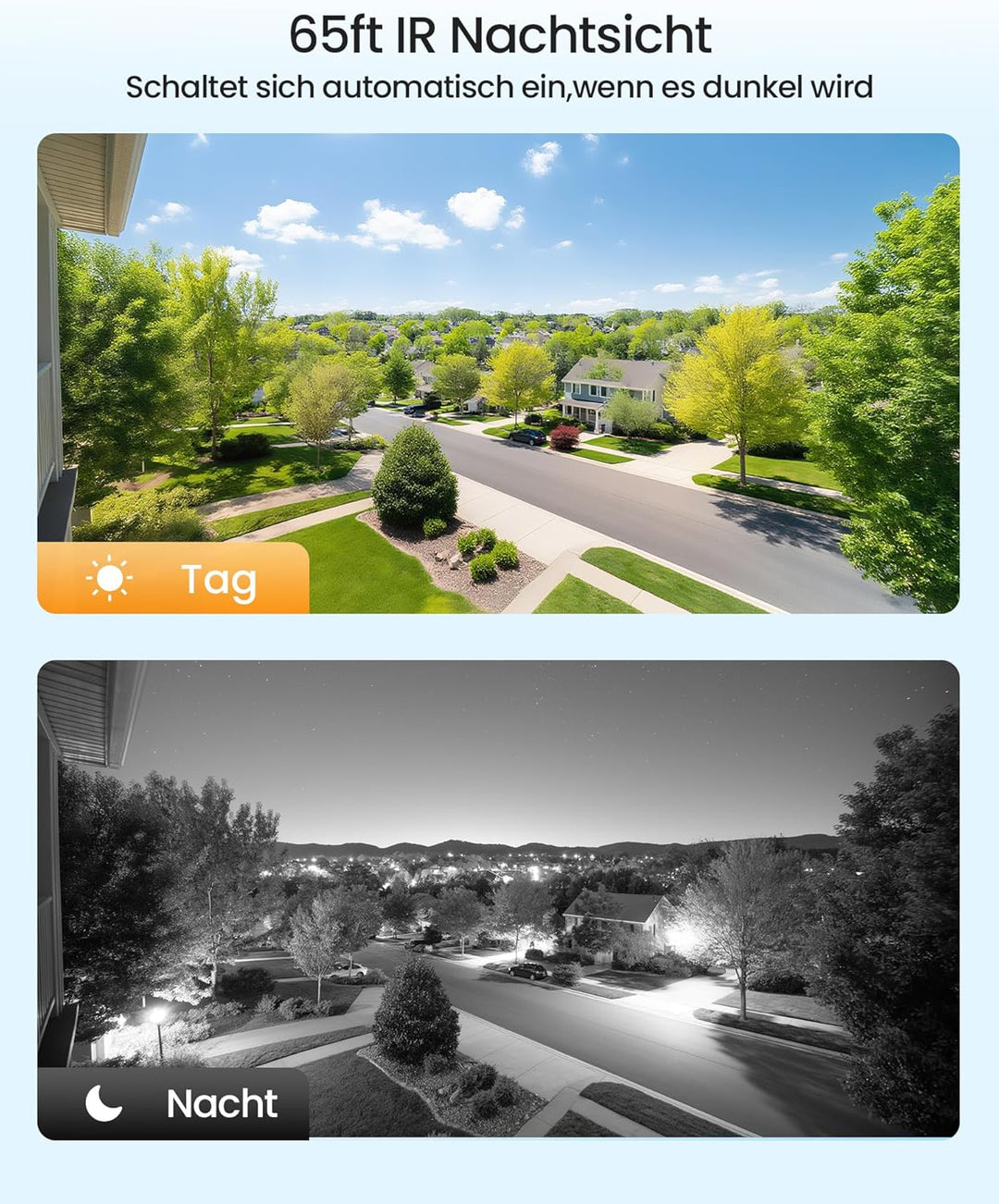 ZOSI Kabelgebunden 2MP PTZ Überwachungskamera Aussen Set mit Audio, 8CH 5MP 1TB DVR, KI Personen-/Au