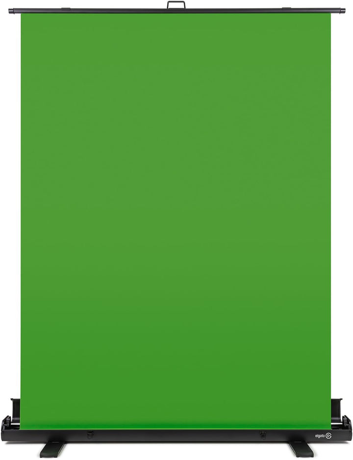 Elgato Green Screen - Ausfahrbares Chroma-Key-Panel, knitterfreies Material, ultraschneller Aufbau,