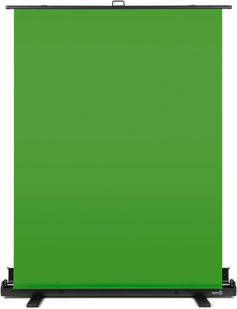 Elgato Green Screen - Ausfahrbares Chroma-Key-Panel, knitterfreies Material, ultraschneller Aufbau,
