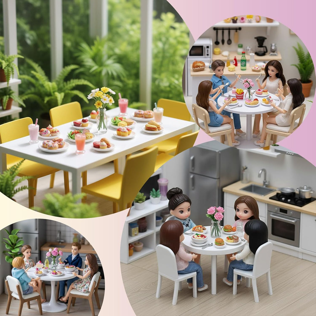 150 Stück Miniatur Essen Deko Miniatur Lebensmittel Set Harz Puppenhaus Zubehör Miniatur Küche Zubeh