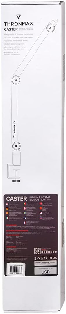 Thronmax Caster-Stand (S1) Mikrofonhalterung mit innenliegender Federkonstruktion für professionelle