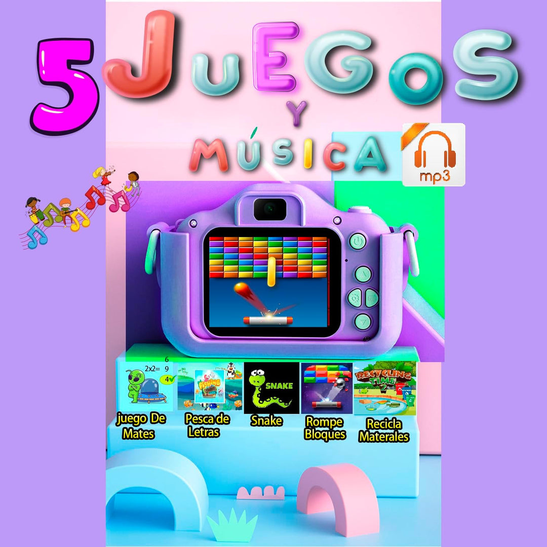 Lacosvi Kamera für Kinderfotos, 5,1 cm (2,0 Zoll), 1080p, HD, Selfie-Videokamera, für Jungen und Mäd