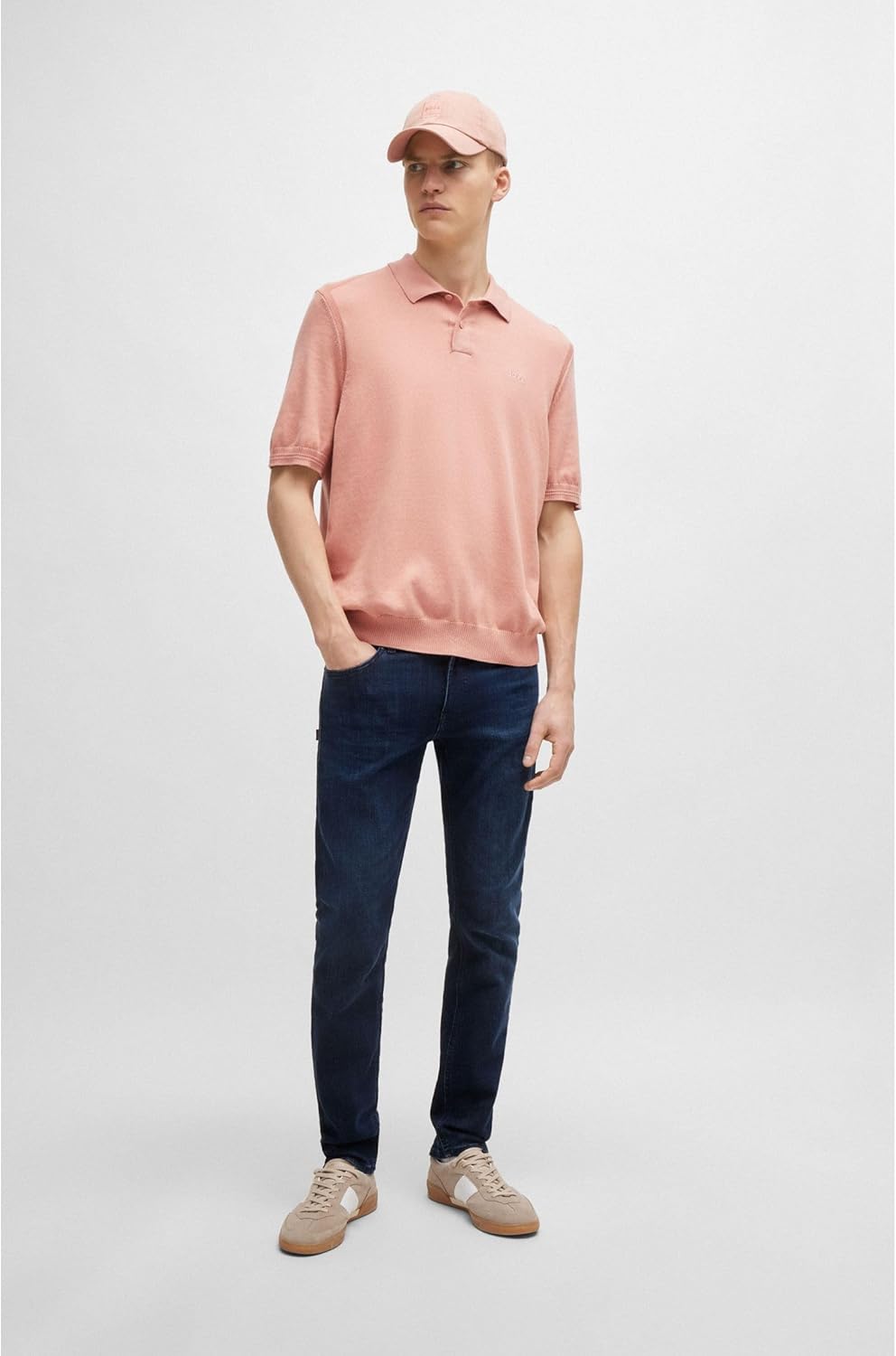 BOSS Herren Delaware BC-L-P Blaue Slim-Fit Jeans aus Super-Stretch-Denim 30W / 34L Blau, 30W / 34L B