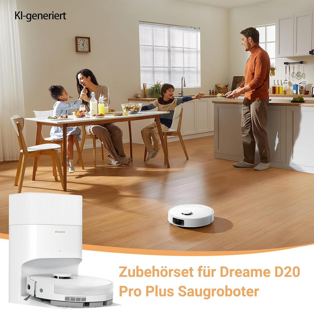 Bpbdzz 23 Stück Zubehörset für Dreame D20 Pro Plus Saugroboter, Ersatzteile mit 1Paar Hauptbürste, 4
