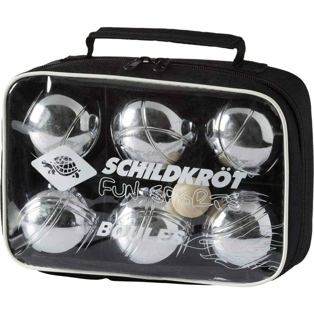 Schildkröt Boule, Boccia, Petanque Set, 2X 3 Stahlkugeln, 1x Zielkugel inkl. Abstandsmesser, in wied