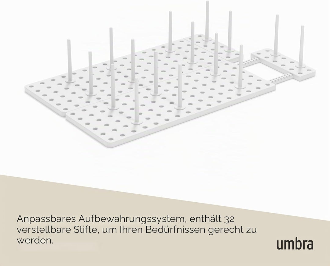 Umbra Peggy Einsatz für Küchenschränke und Schubladen, Schubladenorganizer zur Aufbewahrung von Töpf