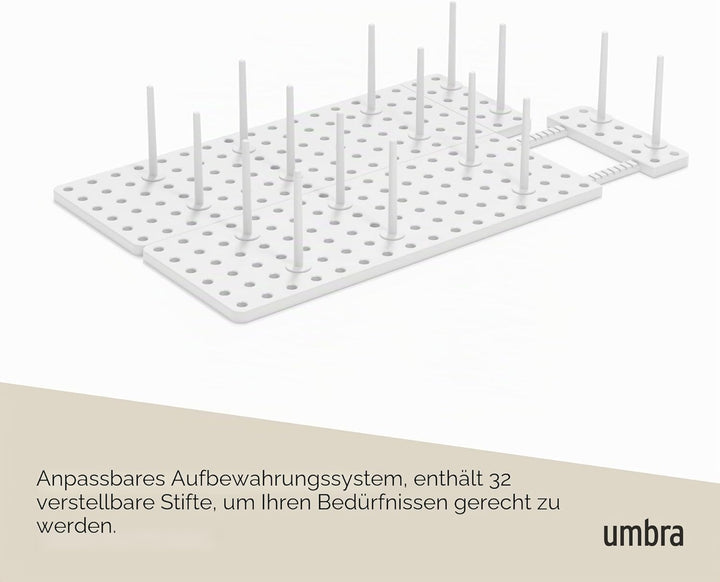 Umbra Peggy Einsatz für Küchenschränke und Schubladen, Schubladenorganizer zur Aufbewahrung von Töpf