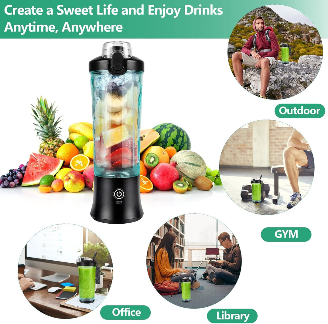 Dreamhigh® Mixer Smoothie Maker, 600ml Tragbarer Mixer für Smoothies und Shakes mit 6 Klingen, 4000m