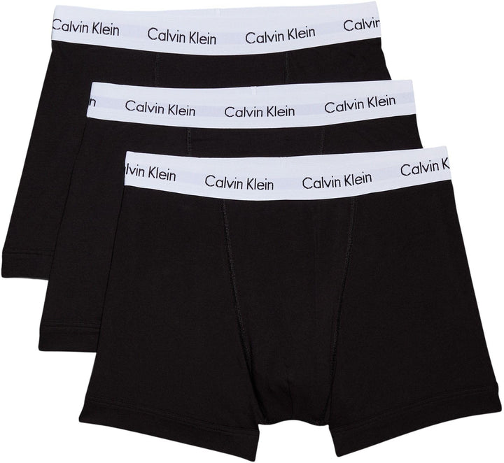 Calvin Klein Baumwolle Stretch 3 Pack Boxer Short, Schwarz Mit Blau/erdbeerfeld/schwarz XL Schwarz,