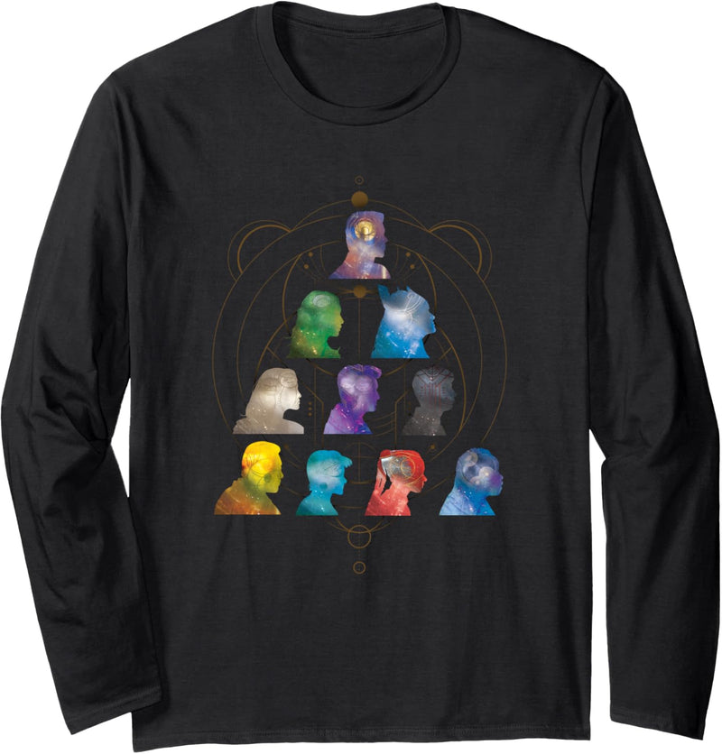 Marvel Eternals Pyramid Group Shot Silhouette Langarmshirt