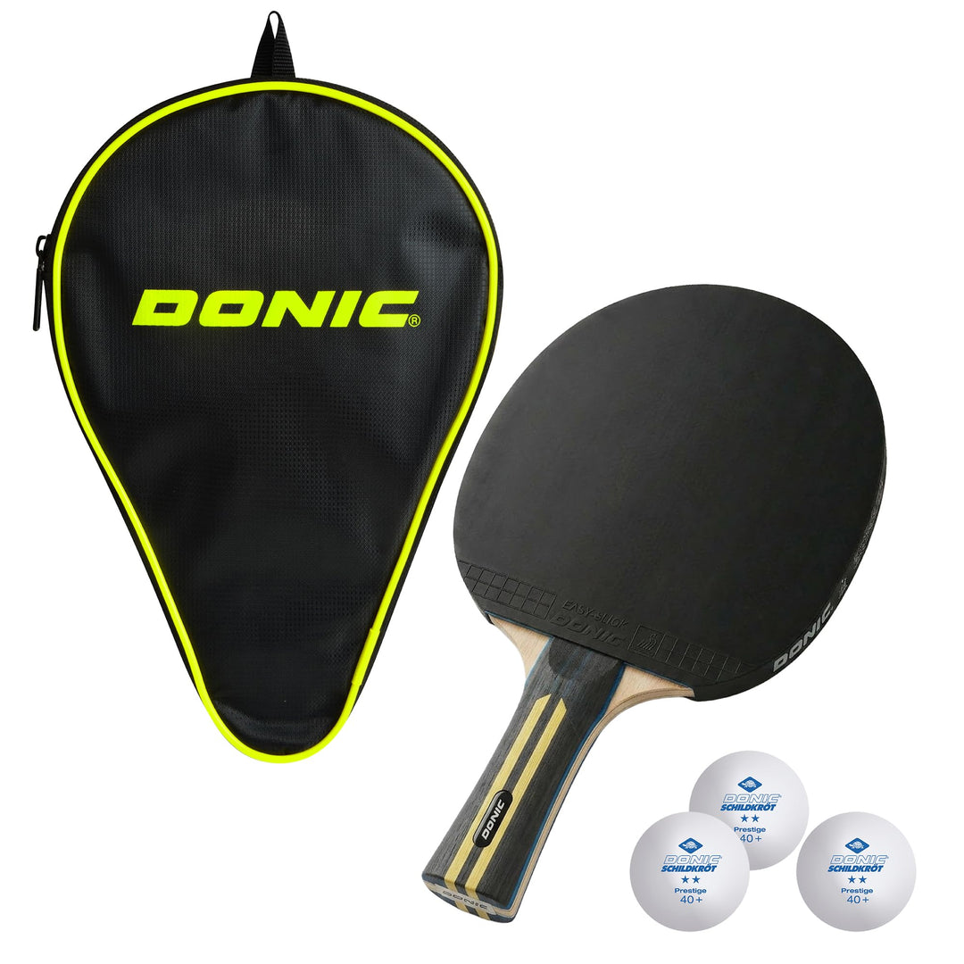 Donic-Schildkröt Tischtennis-Geschenkset Top Team 500, 1 Schläger, 3 Bälle inkl. Schlägerhülle, im B