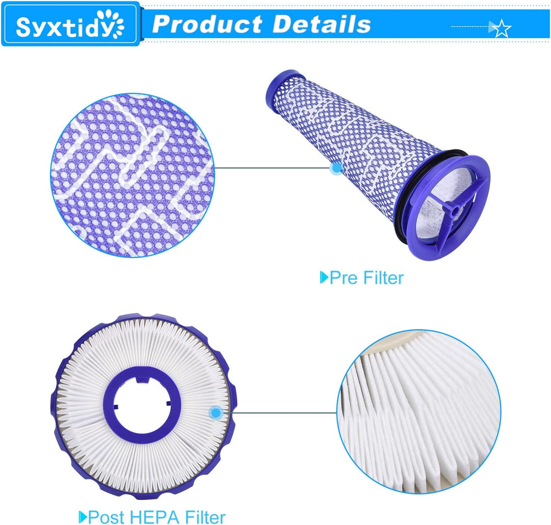 Ersatz-Hepa-Nachfilter und waschbares Vorfilter-Set für Dyson DC50, Animal und Multi Floor Kompletts