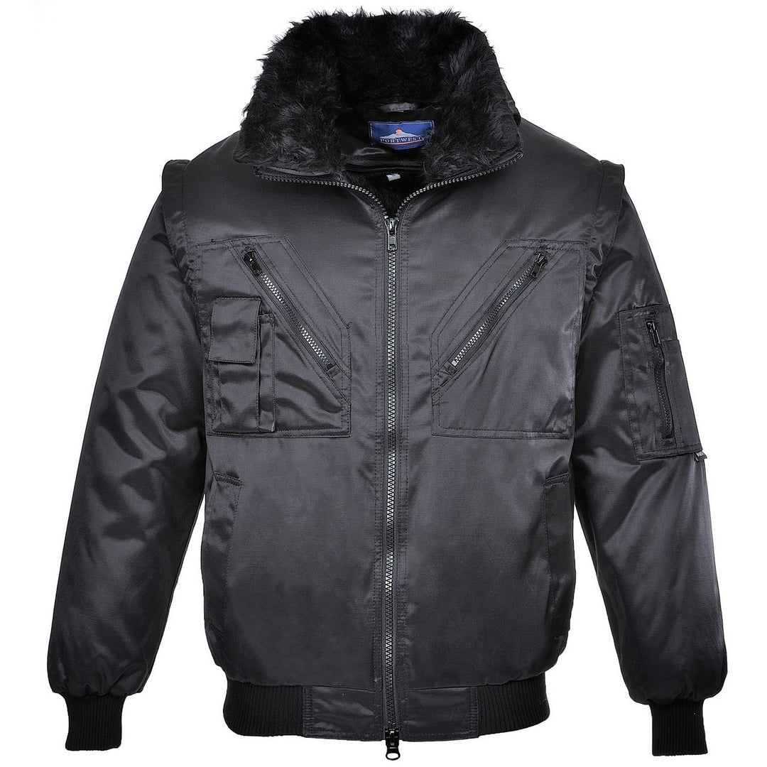 Pilot Jacket, colorBlack talla Large L Schwarz, L Schwarz