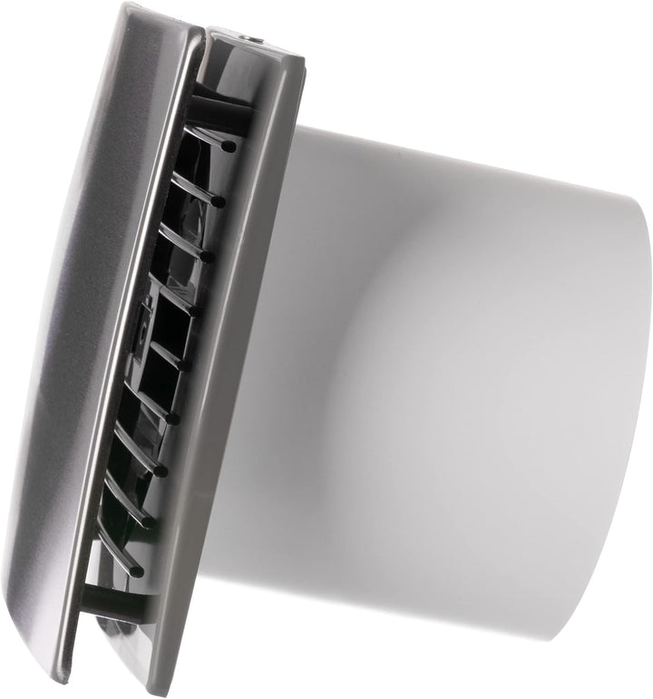 100mm Bad-Lüfter mit Feuchtesensor und Timer - Ventilator - Leise - inox Feuchtesensor