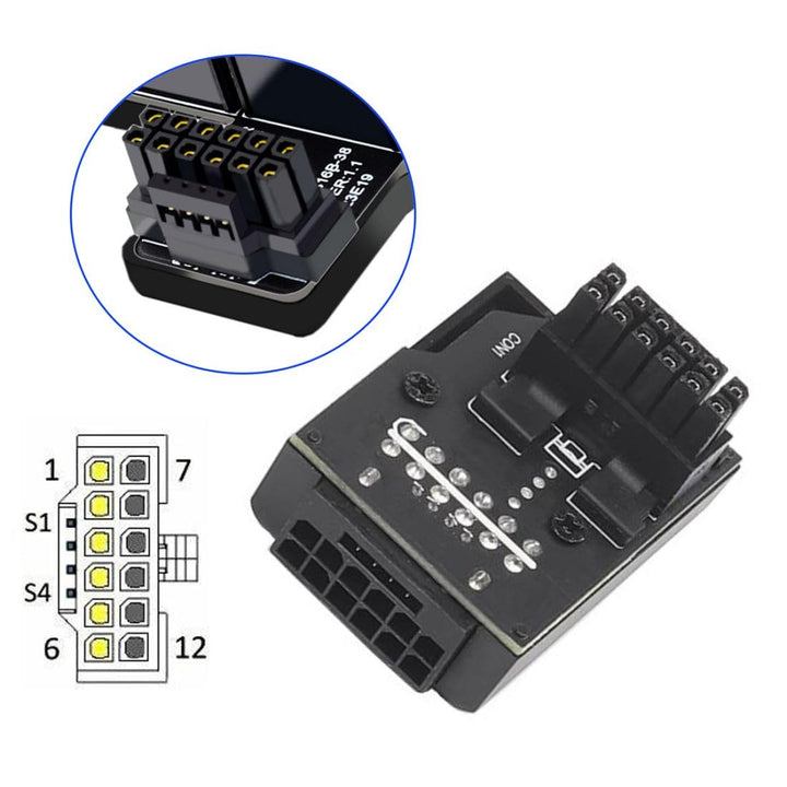 chenyang ATX3.0 PCI-E 5.0 12VHPWR 16Pin Power Modular 90 Degree UP Angled Connector Adapter for 3080