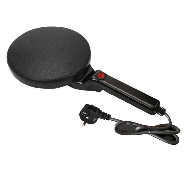 600W Elektrische Crêpe-Maker-Maschine, Runde Pfannkuchen-Grillplatte aus Kunststoff mit Griff, Multi