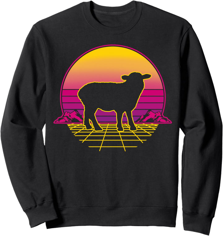 Schaf Lamm Schafhirte Schäfer Retro Vintage Geschenk Sweatshirt
