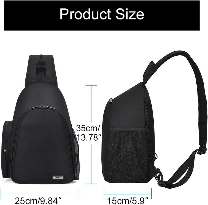 CADeN Kameratasche Sling Backpack, Kameratasche Rucksack mit Stativhalterung für DSLR/SLR spiegellos