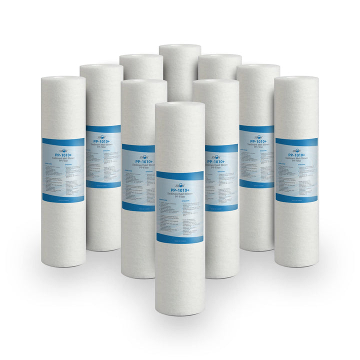 Bellerofonte Sedimentfilter Wasserfilter schmelzgeblasene Filter 10 Zoll 10 Mikron in Polypropylen.